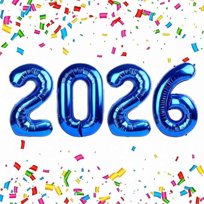 40 Inch Dark Blue 2026 Balloon Numbers,2026 Navy Blue New Years Eve Party Supplies,2026 Balloons Decorations for Happy New Year,Graduation Parties