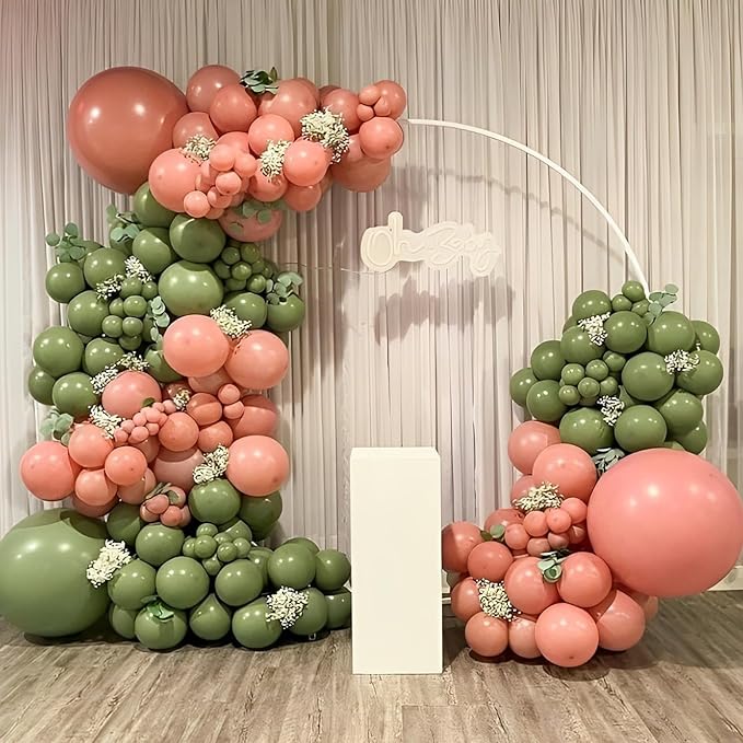 110pcs Sage Green Balloons 12inch Olive Green Latex Party Balloons for Graduation, Wedding, Birthday, Bridal Shower, Baby Shower, Anniversary Party Decorations