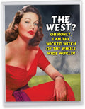 NobleWorks Jumbo Hilarious Birthday Greeting Card 8.5 x 11 Inch with Envelope (1 Pack) Big, Jumbo Bday Wicked Witch Of The World J1476