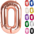Rose Gold Number 0 Balloon 40 Inch, 0 Balloon Numberfor 10th 20th 30th 40th 50th 60th Birthday Decorations, Rose Gold Party Supplies for Men Women