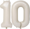 40 In Cream white Number Balloons Helium Foil Mylar Balloon Birthday Party banquet Decoration Digital 10