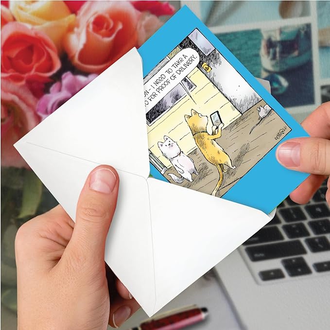 NobleWorks Humorous Birthday Greeting Card with 5 x 7 Inch Envelope (1 Card) Proof of Delivery C7867BDG