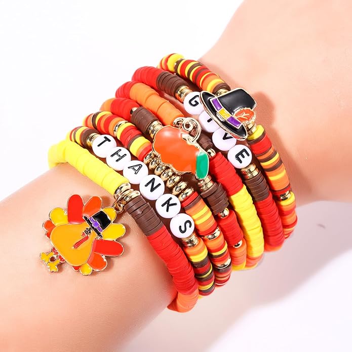 Surfer Heishi Bracelets for Women Stackable Rainbow Vinyl Disc Clay Beaded Stretch Bracelets Elastic Layering Friendship Bracelets Boho Summer Beach Jewelry
