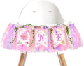 Fairy First Birthday High Chair Banner One High Chair Banner Girl Photo Backdrop Fairy First Birthday Decorations for Girl Wall Hanging Decorations for Kids Bedroom