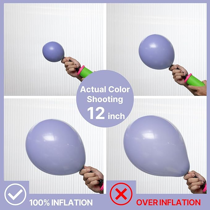 PartyWoo Dusty Blue Balloons 140pcs Different Sizes Pack of 18 12 10 5 Inch Boho Dusty Purple Muted Lavender Balloon Arch Kit for Baby Shower Anniversary Graduation Birthday Party Decorations Blue-F16