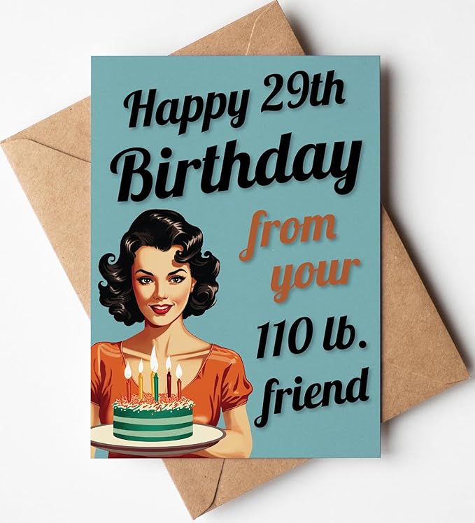Katie Doodle - Funny Birthday Cards for Women (2-Pack, Handmade in USA) - Great for 30th, 40th, 50th, 60th, 70th, 75th, 80th, 90th Birthday Gifts for Women Friends - Includes 2 Cards & 2 Envelopes