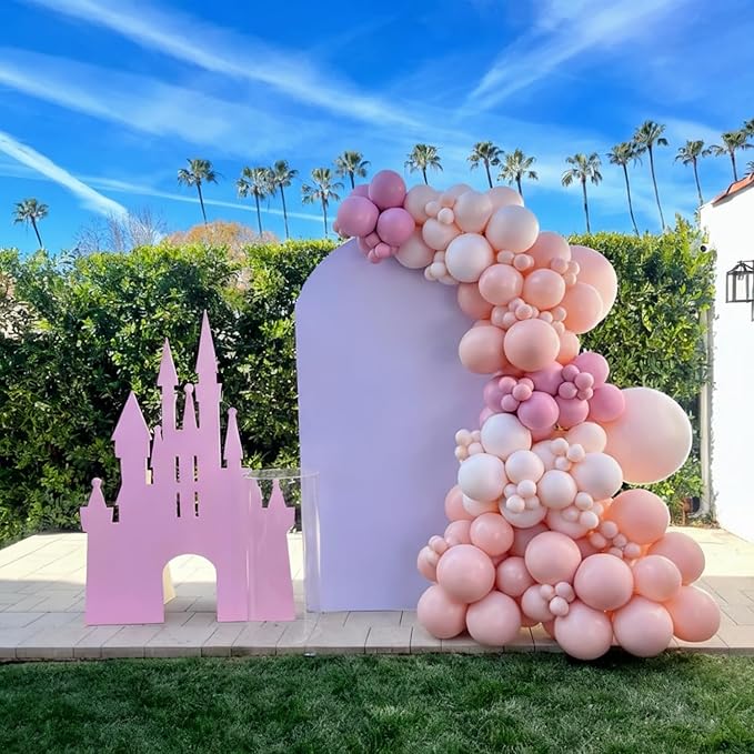 Dusty Pink Nude Gold Balloons, 60Pcs 12Inch Pink Sand White Nude Gold Biege Balloons for Boho Baby Shower Wedding Bridal Shower Engagement Birthday Party Decorations