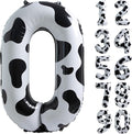 Cow Print Balloon Birthday Decorations Supplies,40 inch Number 0 Balloon | Cow Themed Birthday Party Decorations | Farm Barn Decor for kids,Girl,Boy
