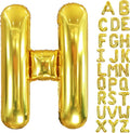 40 Inch Letter Foil Balloons Gold for Graduation, Birthday, Wedding Decorations Jumbo Photo Backdrops Big Alphabet H