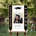 Graduation Welcome Sign With Photo, Classic Style, Plastic, 18'x27', 12'x18', 18'x24', 24'x36', Free Standing, Weatherproof & Fade-Resistant, Yard Signs, Graduation Parties