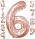 40 Inch Large Rose Gold Number Celebration and Decoration Balloon for Birthday Parties, Graduations, Anniversaries, Weddings, Photo Shoots, Special Events (Rose Gold Number 6)