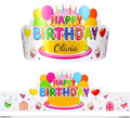 Yunsailing 36 Pcs Happy Birthday Crowns for Kids Paper Birthday Hat Crowns for Classroom Gifts Kids' Party(White)