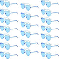 YQVIE 20 Pack Heart Shaped Sunglasses One Piece Candy Color Rimless Glasses for Women Bachelorette Party Supplies