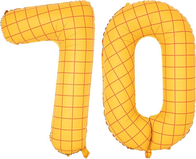40-Inch Large Number Balloon Toy Inspired Story Matte Yellow Birthday Balloon Western Rodeo Party Supplies Boy Girl Story Anniversary Kids Birthday Party Cowboy Farm Themed Baby Welcome Decorations