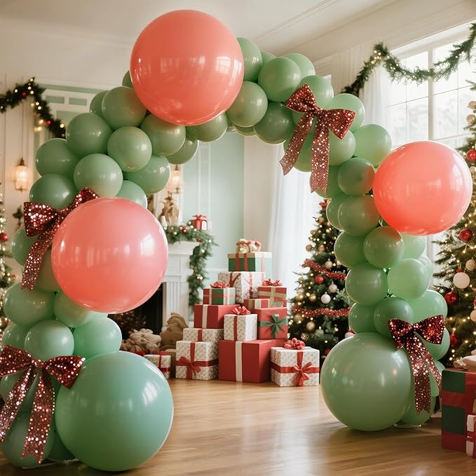 KAWKALSH Sage Green Balloon Arch Kit 111Pcs 18 12 5 Inch Latex Party Balloons Garland for Birthday Baby Shower Wedding Engagement Anniversary Christmas Party Decorations