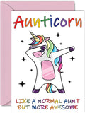 Stuff4 Aunt Birthday Cards for Her - Aunticorn - Funny Aunty Birthday Cards, A5 Birthday Greeting Cards, Happy Birthday Auntie Card Unicorn Awesome Aunt Present Gift from Nephew or Niece