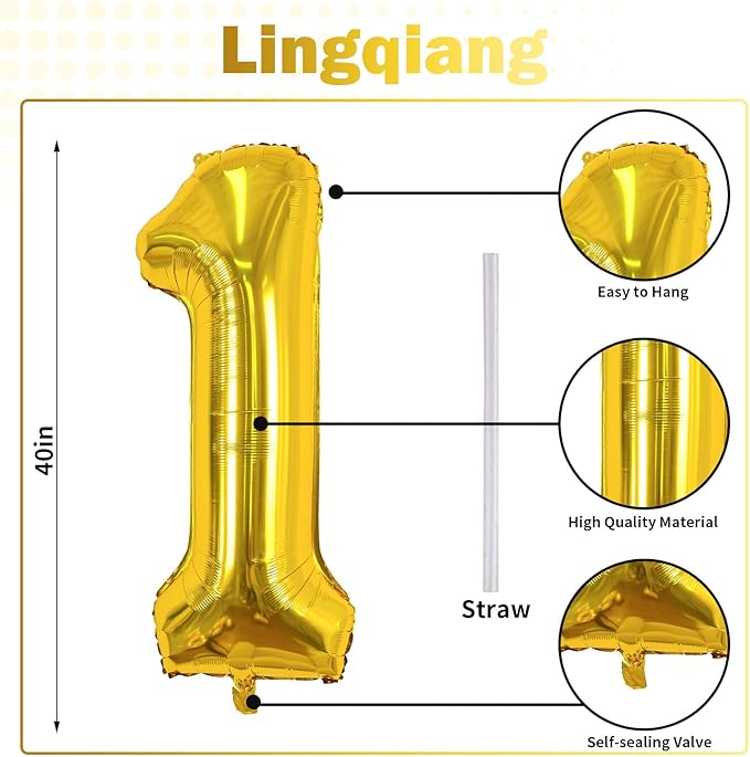 Gold 10th Birthday Balloons for Boys Girls, 40 Inch Big Gold Foil Number 1 and 0 Balloons Self Inflating Gold 10 Balloons Number for Men Women 10th Anniversary Party Decorations Supplies