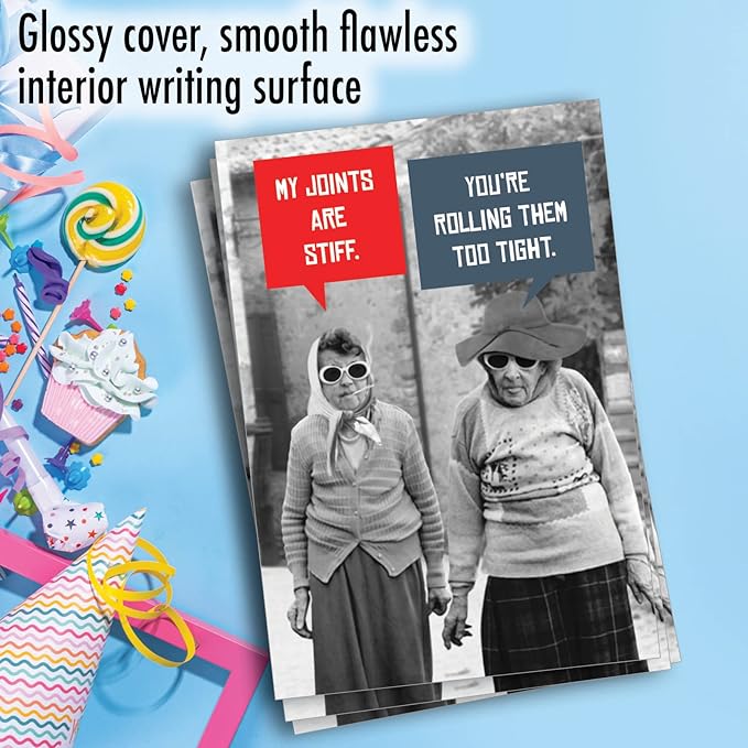 NobleWorks - Pack of 3 Hilarious Birthday Greeting Cards with Envelopes (1 Designs, 3 Each) - Stiff Joints C5680BDG-C3x1