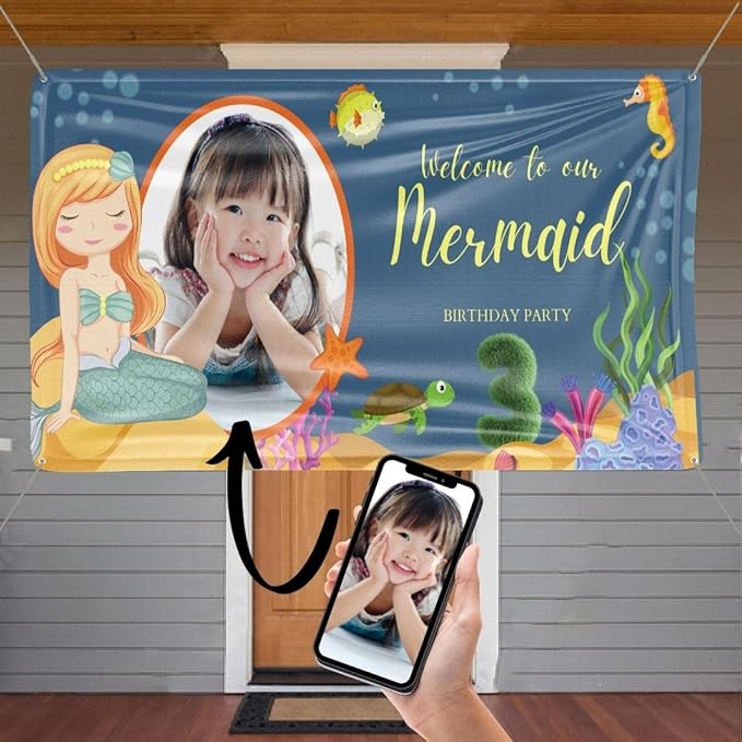 Custom Happy Birthday Vinyl Banner Sign, Personalized Party Backdrop, Gift, and Decoration - From NiceMemoryLLC. (Style-23)
