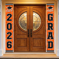 2026 Graduation Decorations,Congrats Grad Banner Backdrop for Class of 2026 Decorations- Orange Graduation Party Decorations