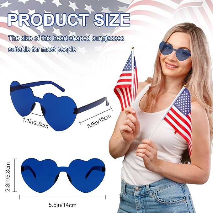 Heart Sunglasses 12/18/24 Pcs Heart Shaped Glasses for Women Cute Funny Party Glasses Party Favors Accessories