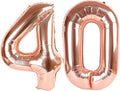 40 Balloon Number, Rose Gold Number 40th Birthday Balloons 40 Inch, 40 Years Old Rose Gold Birthday Decorations for Men Women, 40th Anniversary Decorations