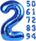 Navy Blue 2 Balloon, Number Balloon 40 Inch, Two Number Birthday Decorations, Second 2nd Birthday Party Supplies, Number 2