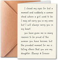 Daughter Birthday Card from Parents, Sweet Poetic Cards from Proud Parents, I Love You, You Are My Daughter Always and Forever, Decorations for Gril, Proud of You card