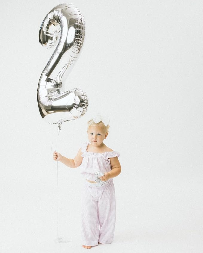 Silver Number 50 Balloon 40 Inch, 50th Birthday Party Decorations for Children, Giant 50 Foil Balloon for Party Supplies