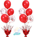 2 Set Red Balloon Centerpieces for Tables Red Balloons Stand Kit for Birthday Party Graduation Baby Shower Valentine's Day Wedding Prom Cake Retirement Table Top Decorations