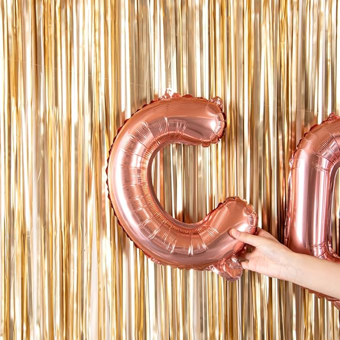 Restaurantware-Balloonify 16 Inch Letter Balloon, 1 Alphabet Party Balloon - Letter C, Self-Sealing, Rose Gold Foil Mylar Finish, Hanging Loop, Decoration For Birthday, Wedding, Or Graduation