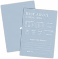 30 Minimalism Baby Shower Game Cards - Mist Blue - Baby Prediction & Advice - Fill In Style Game Set, Party Favor, Gender Reveal, Baby Announcement - A02