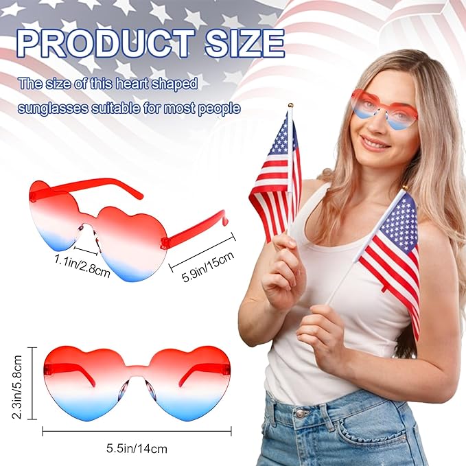 Heart Sunglasses 12/18/24 Pcs Heart Shaped Glasses for Women Cute Funny Party Glasses Party Favors Accessories