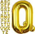 40Inch Gold Letter Q Balloon Foil Helium Letter Balloons A-Z Giant Large Mylar Big Party Balloon for Birthday Party Decorations