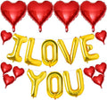 I Love You Balloons and Red Heart Balloons Kit Red Valentines Day Decorations Love Balloons for for Valentines Day Bridal Shower Wedding Romantic Special Night Party Supplies Decorations