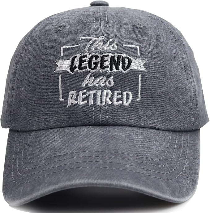 KKMKSHHG Funny Retirement Gifts for Men and Women, This Legend Has Retired Baseball Cap