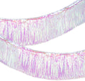 Premium Iridescent Fringe Tinsel Garland for Party Decorations -4 Layers Thick, 2 Pack | LILF Foil Metallic Tinsel Banner Party Streamers for Wedding Birthday Christmas Decoration