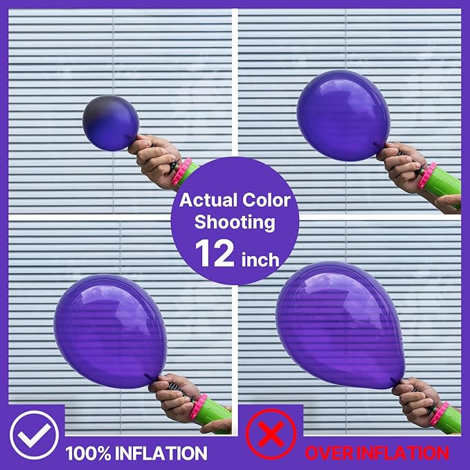 PartyWoo Dark Purple Balloons 140pcs Different Sizes of 18 12 10 5 Inch Royal Purple Latex Balloon Arch Kit for Birthday Baby Shower Graduation Anniversary Bachelorette Party Decorations Purple-Y16