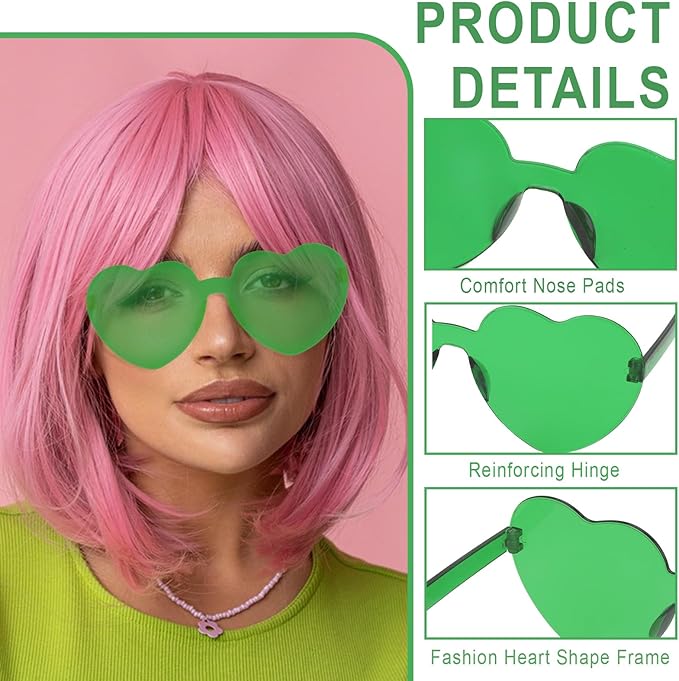 Heart Sunglasses 12/18/24 Pcs Heart Shaped Glasses for Women Cute Funny Party Glasses Party Favors Accessories