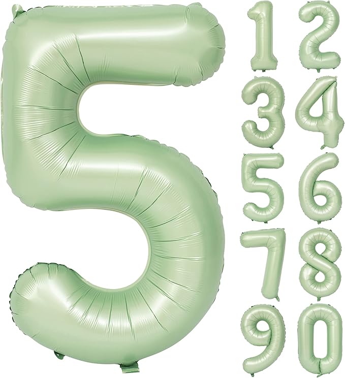 40" Olive green Number Balloons Helium Foil Mylar Balloon Birthday Party banquet Decoration Digital 5