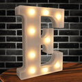 Marquee Light up Letters - 26 Alphabet Battery Powered LED Lights, Night Light White Plastic for Engagement Party Wedding Baby Shower Birthday, Wall Decor (Letter E)