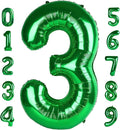 Numbers Balloon 3, 40 Inch Large Dark Green Balloon for Three Year Old Birthday Decor, 3 13 30 31 Birthday Party Decorations for Wedding Supplies