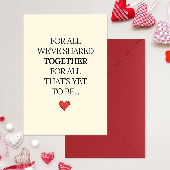 Cheerin Mothers Day Card with Envelopes - Romantic Cards for Wife, Girlfriend - Sentimental Mother's Day Card from Husband or Partner - Sweet Gift for Her on Mama's Day 5x7 Inch