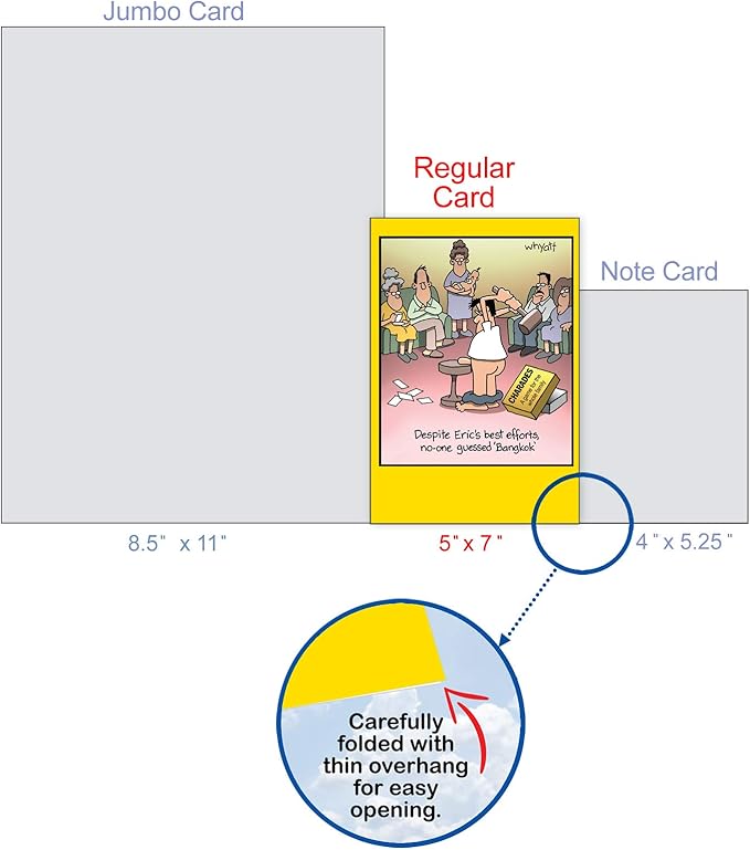 NobleWorks Funny Birthday Greeting Card with 5 x 7 Inch Envelope (1 Card) Bday Bangkok Family Game 8300Z
