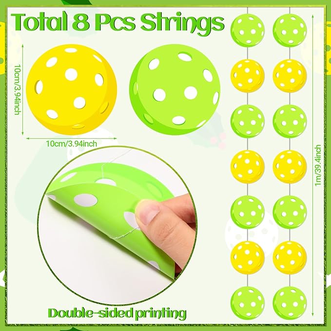 Xinnun Pickle Sport Party Decorations Funny Pickle Garlands Banners Green Banner Cutouts Ribbon Streamers for Sport Theme Party Baby Shower Birthday Decorations Supplies