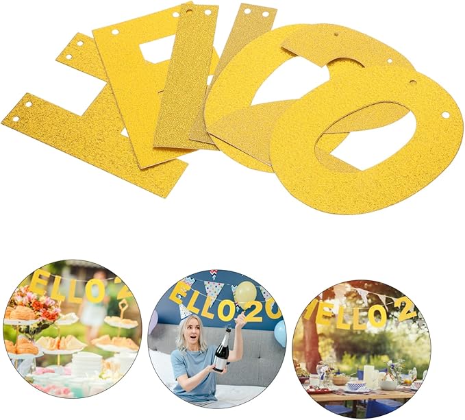 1set Glittery Birthday Party Banner for Celebrations Easy Wall Decor for Indoor and Outdoor Use for Showers and Graduation Ceremonies