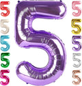 Balloon Numbers 40 Inch 5 Ballon for 5th Birthday Decorations, 15 25 35 50 Big Purple Number Balloons for Wedding Photo Shoot Party Decor