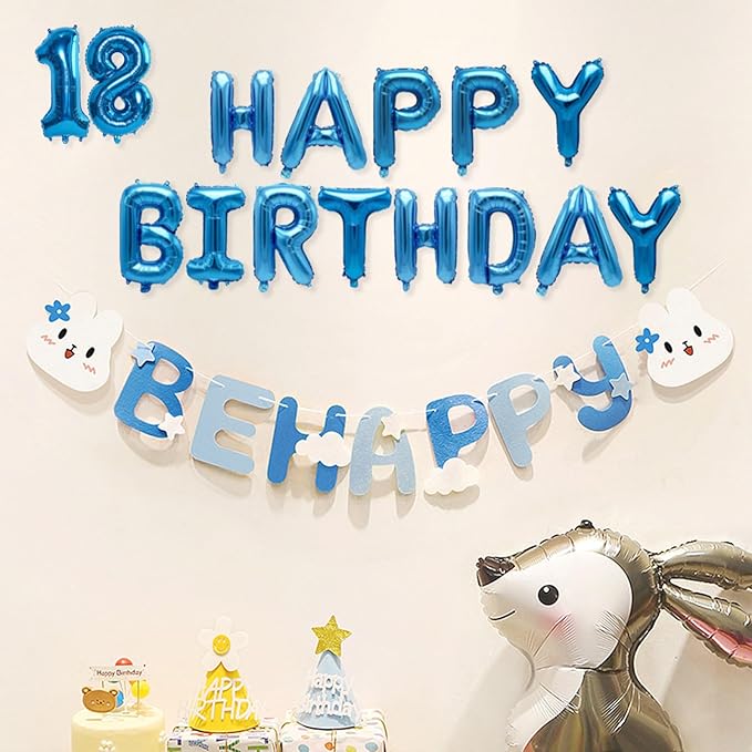 2 Set 20 Pcs Number Balloons 16 Inch Blue 0-9 Number Mylar Foil Balloons Blue Custom Digital Balloons for Birthday Party Engagement Graduations Anniversary Baby Shower Decor Party Supplies