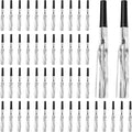 50Pcs New Years Noise Makers, New Years Eve Party Supplies, Silver Party Blowers Horns Metallic Fringed Happy New Year Party Favors for Eve Family Gathering Sporting Events