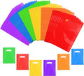 36 PCS Plastic Party Favor Small Gift Bags, 6"x8" Goodie Bags for Kids, Candy Treat Pouches Bulk with Handle for Kids' Birthday Party, Thanksgiving, Christmas, Halloween, 6 Colors